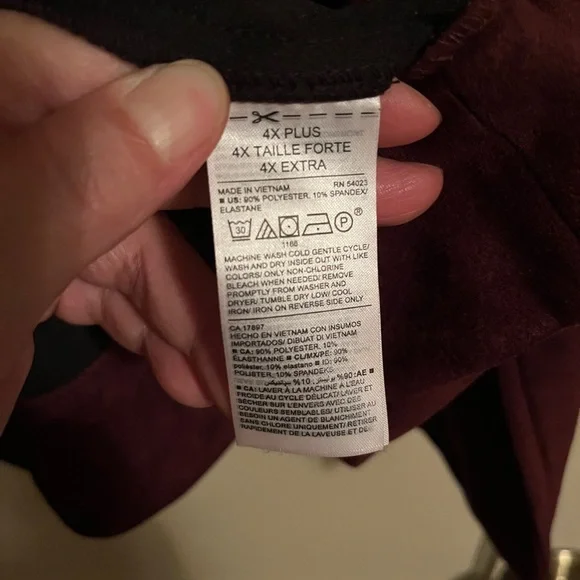 Old Navy Women's Plum Faux Suede Moto Jacket - Picture 9 of 9